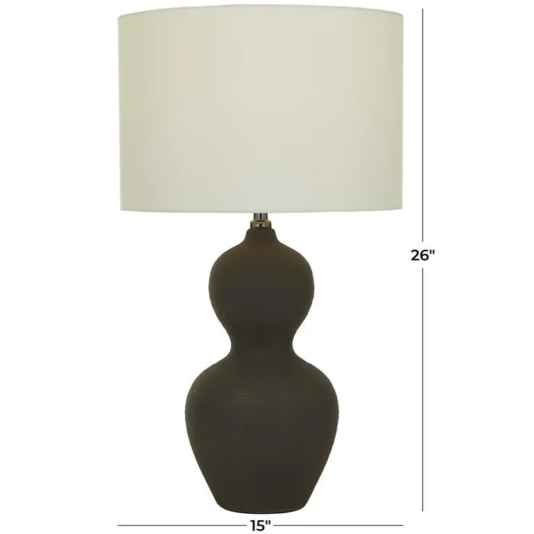 10742 Ceramic Table Lamp in Black