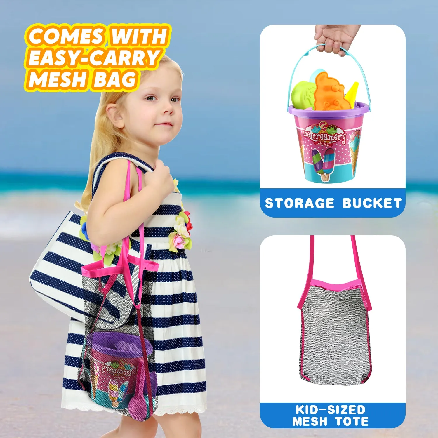 27 PCS Ice Cream Sand Toys for Kids