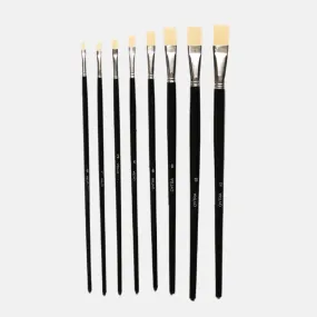 8 Flat Hog Brush 11” Long Handle
