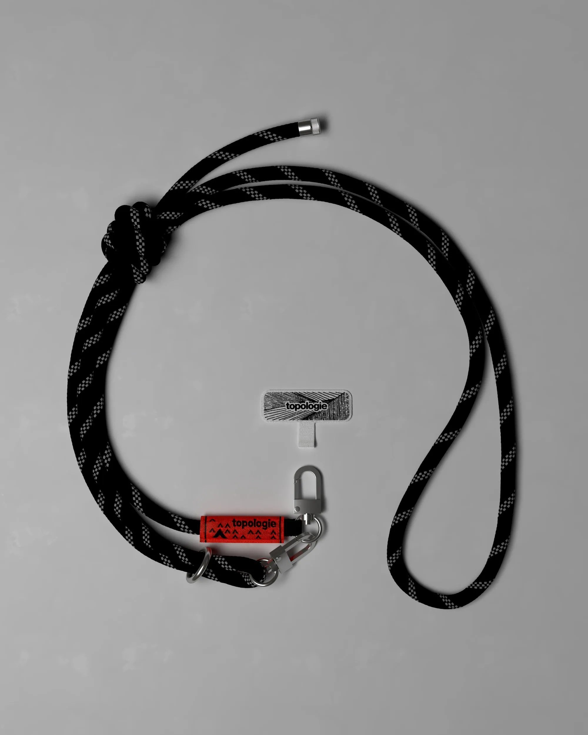 8.0mm Rope / Black Reflective   Phone Strap Adapter