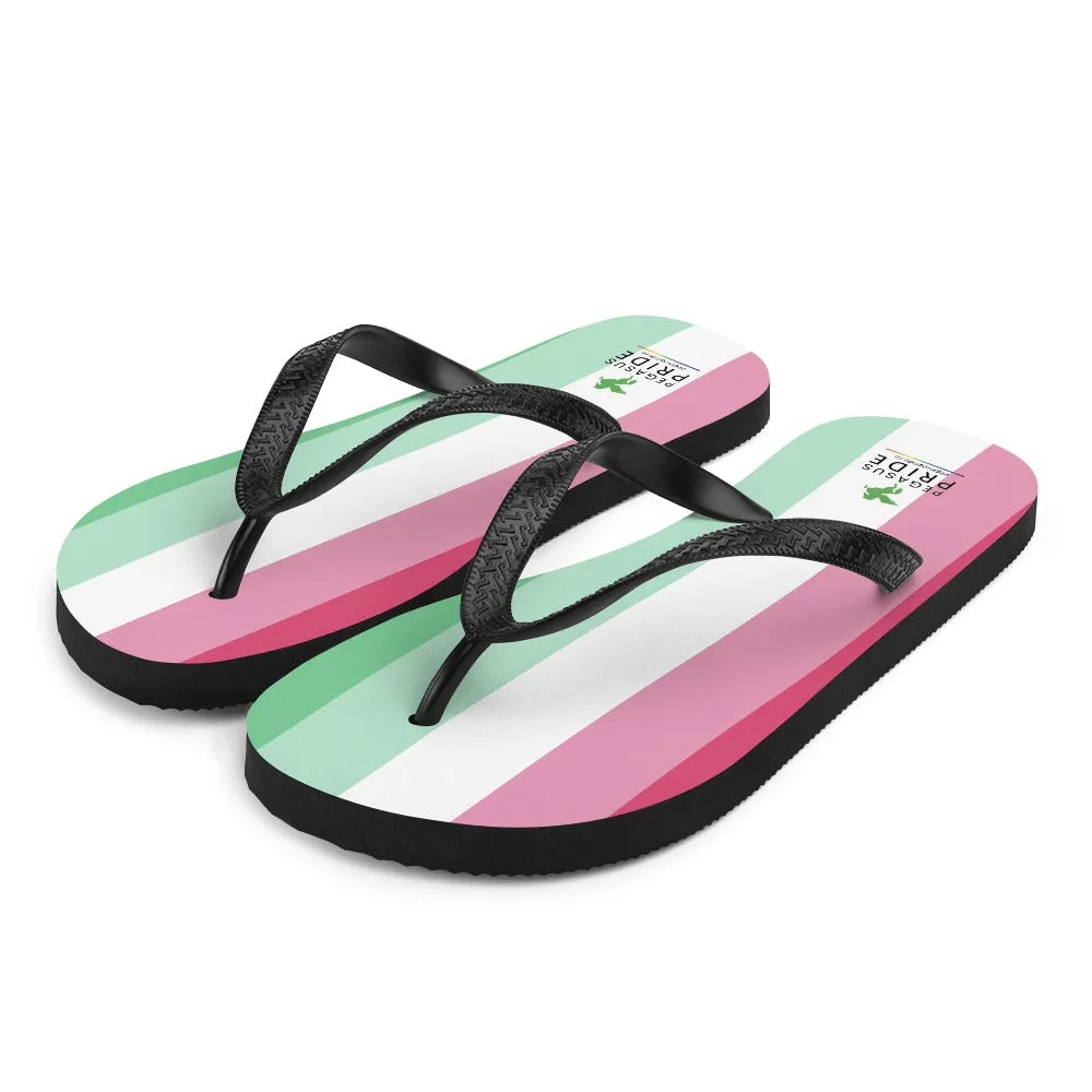 Abrosexual Pride Flag Flip-Flop Sandals