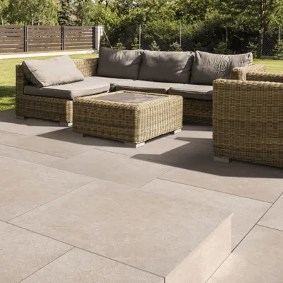 Ambleside Outdoor Porcelain Paving Tile - 600mm x 600mm - Beige