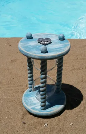 Beach Wedding Hourglass in Ocean Mist Beach Wood - Heirloom Wedding Unity Sand Ceremony Hourglass