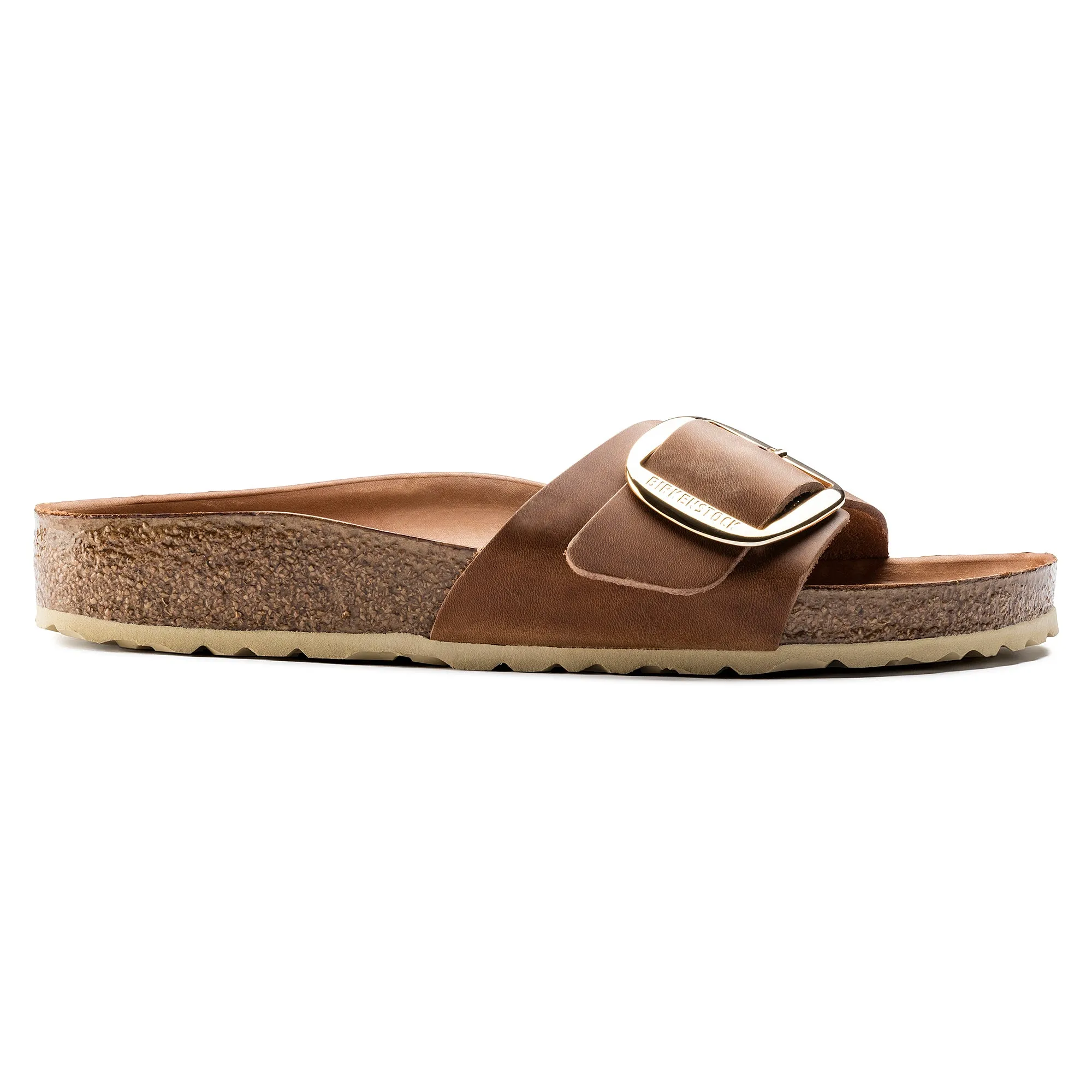 Birkenstock Womens Madrid Big Buckle Cognac
