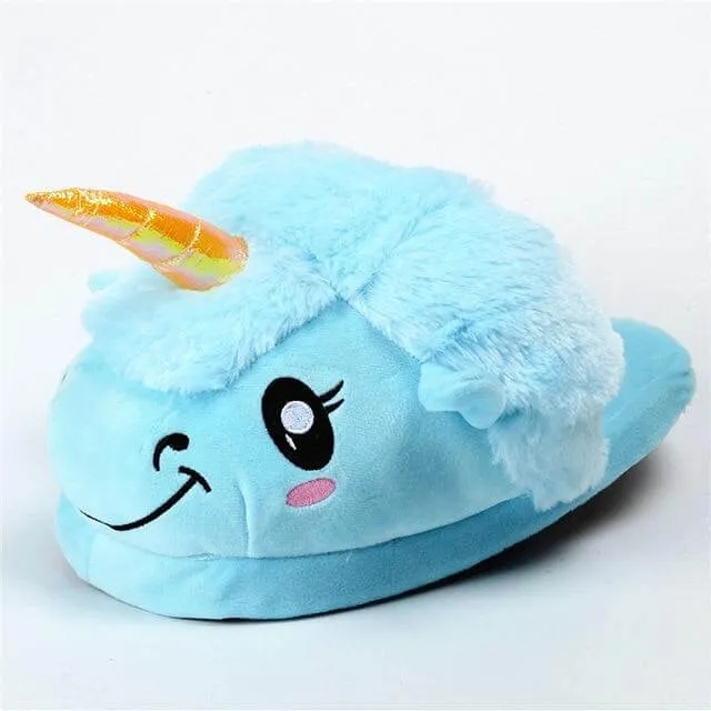 Blue Unicorn Slippers