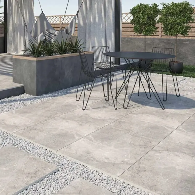 Burlington Outdoor Tile - 900 x 600mm - Silver