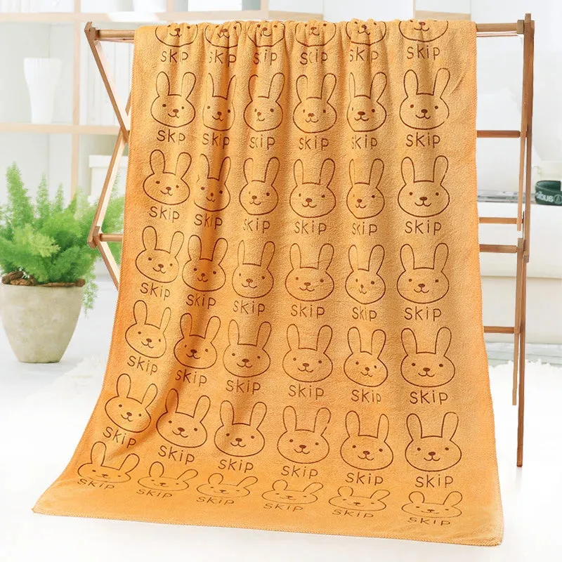 Cartoon print Baby Towel Cute Superfine Fiber Kid Bath Towels Children Kitchen Bathroom Wipe Wash Cloth Gift 50*100 CM