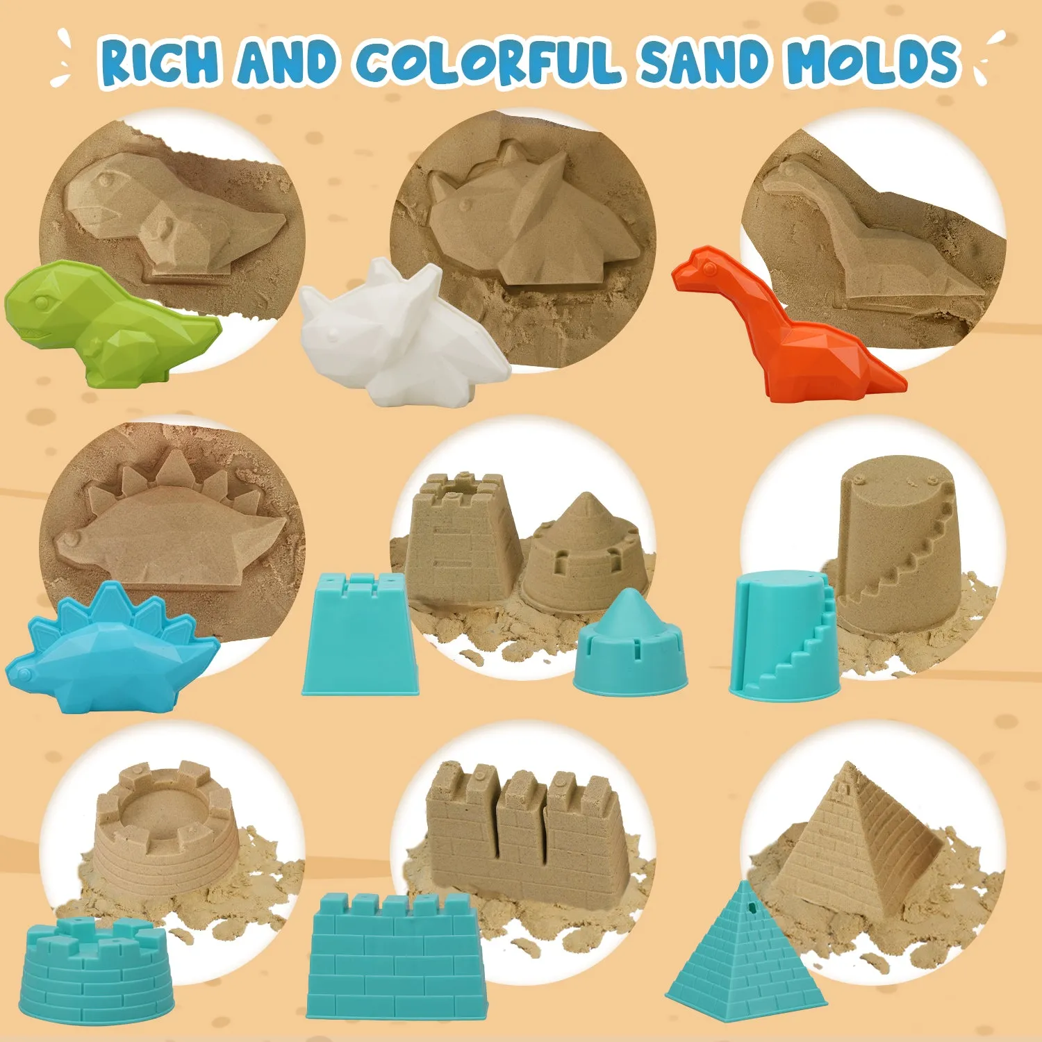 Dinosaur Sand Toys for Kids