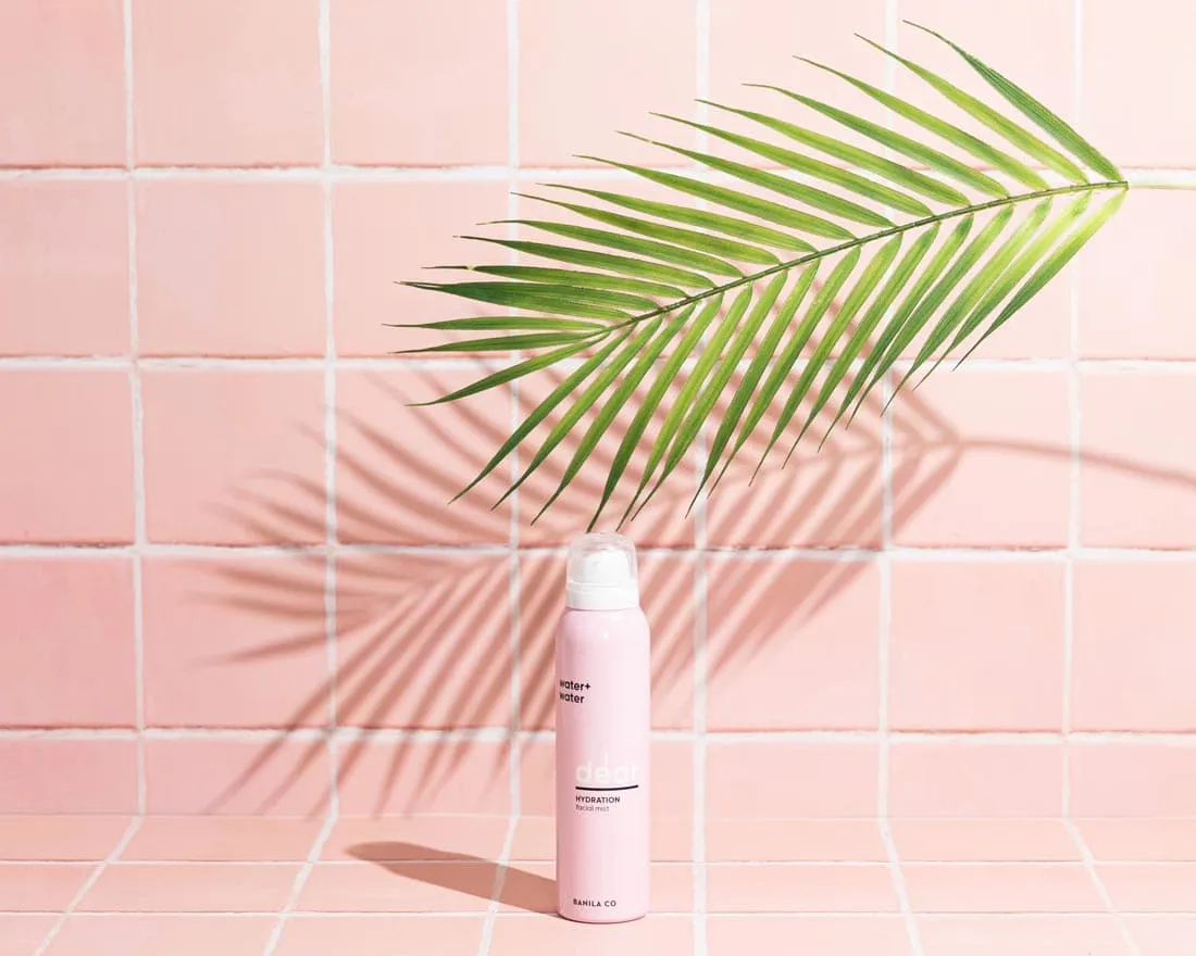 Flat Lay Instagram Backdrop - 'Bronte' Pink Square Tiles (56cm x 87cm)