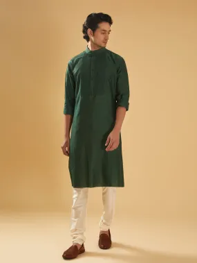 Green Silk Kurta