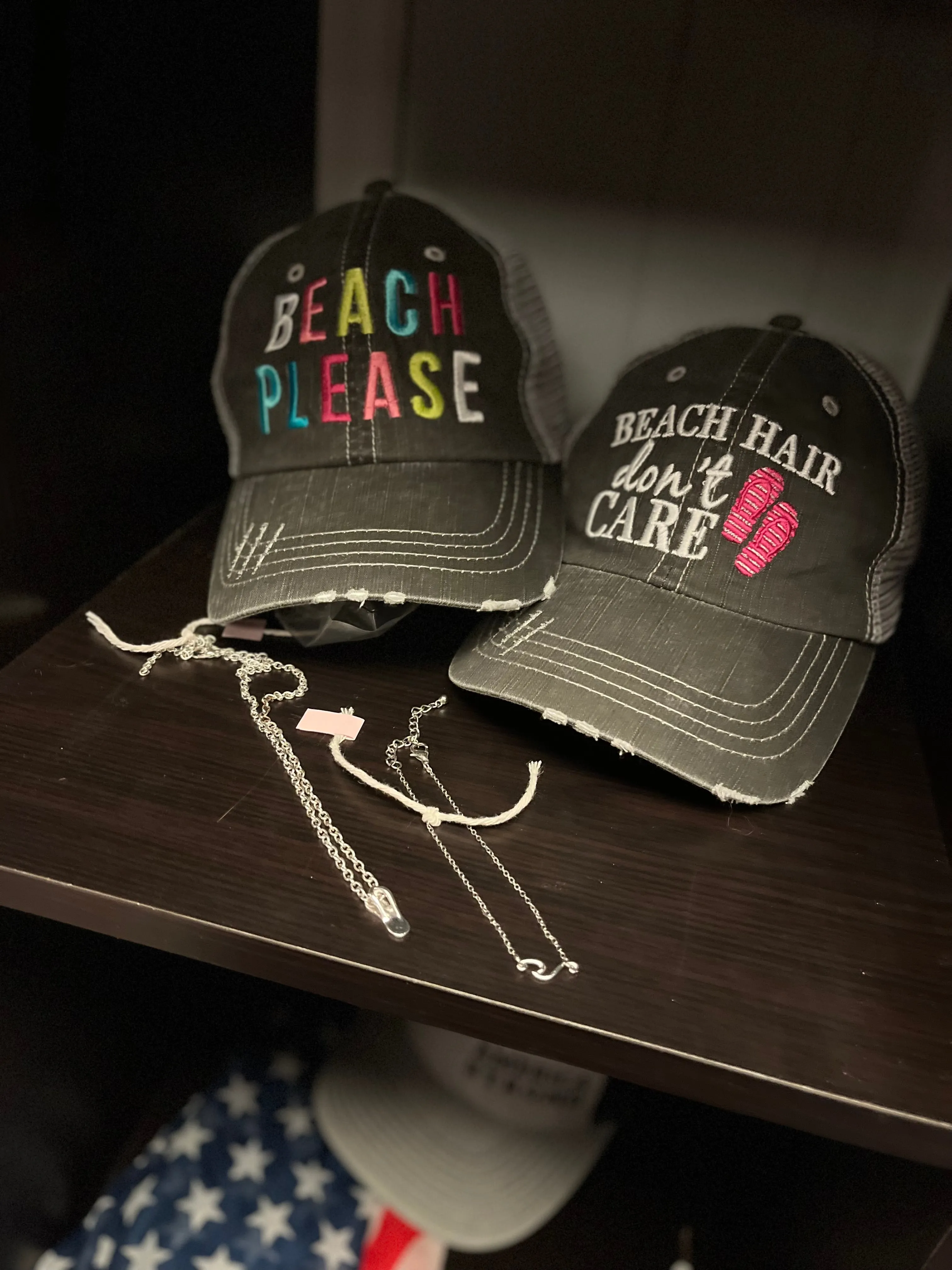 Hats and tanks BEACH Beach hair dont care Feelin beachy Beach please Hola beaches Beach bum Embroidered trucker caps