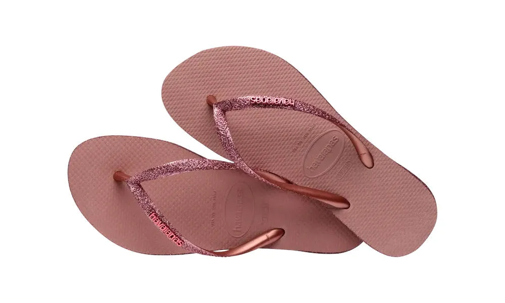 Havaianas Womens Slim Sparkle II Crocus Rose Golden Blush