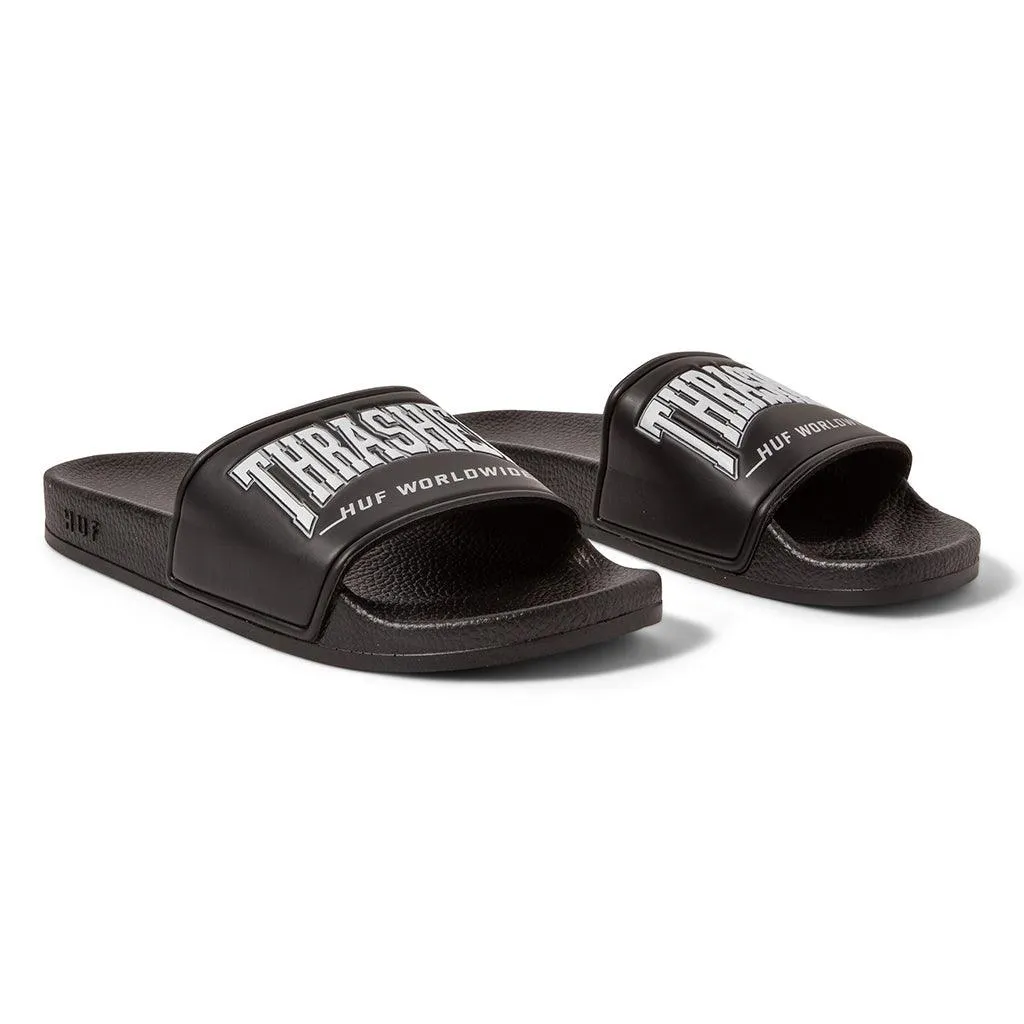 HUF x Thrasher Slides [Black]
