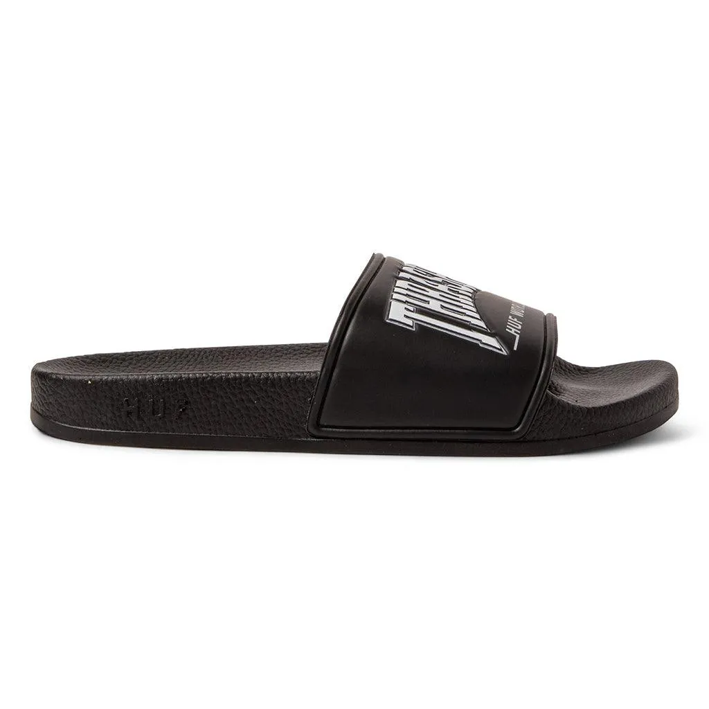 HUF x Thrasher Slides [Black]