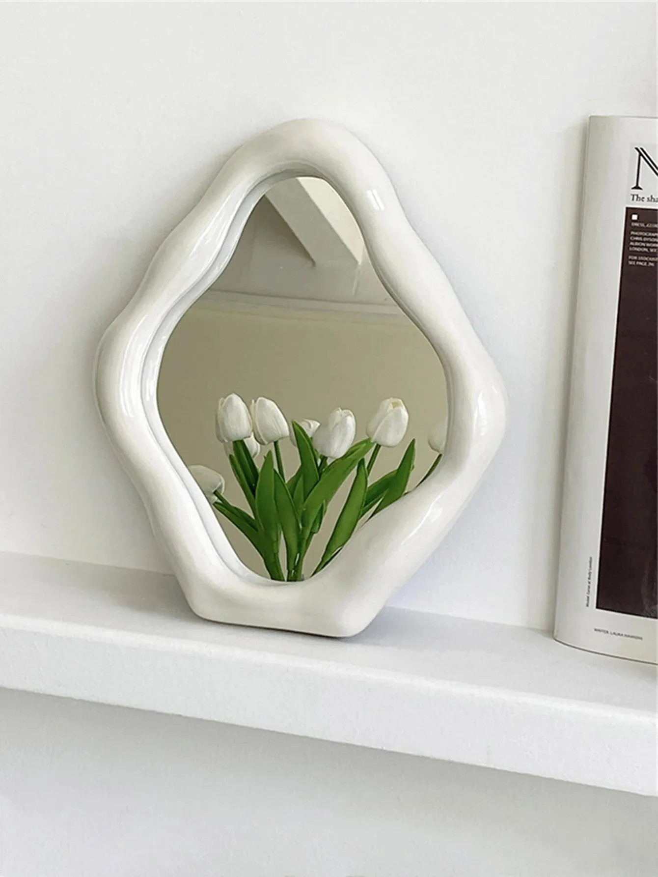 Irregular vintage dresser mirror