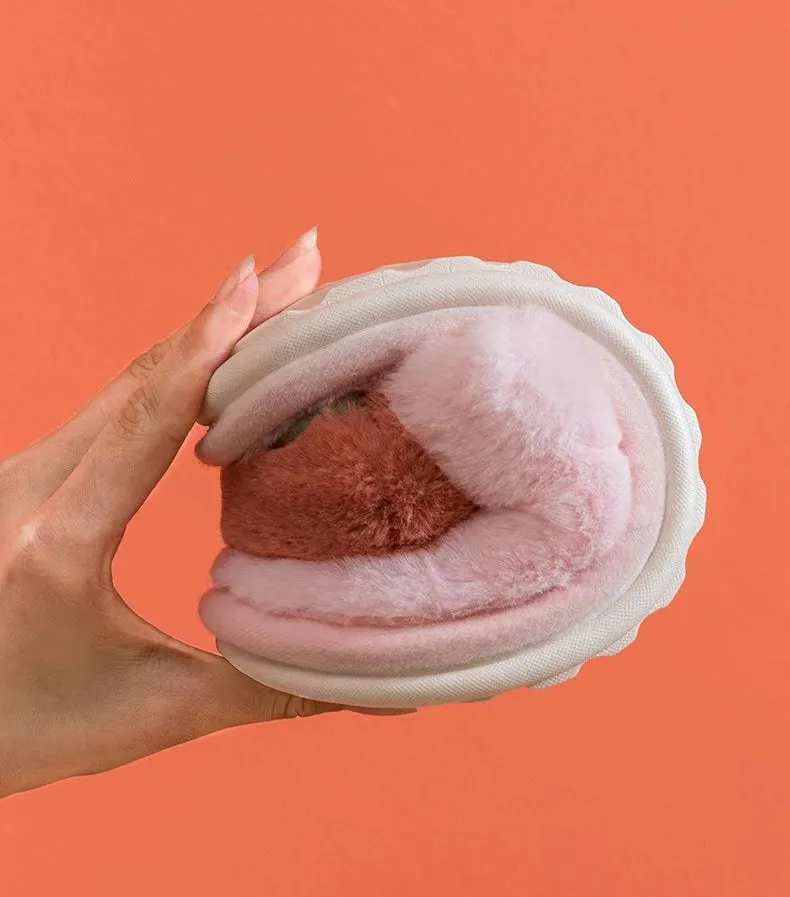 Kawaii Peachy Fluffy Slippers