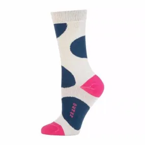 Large Dot Crew Sock in Pearl