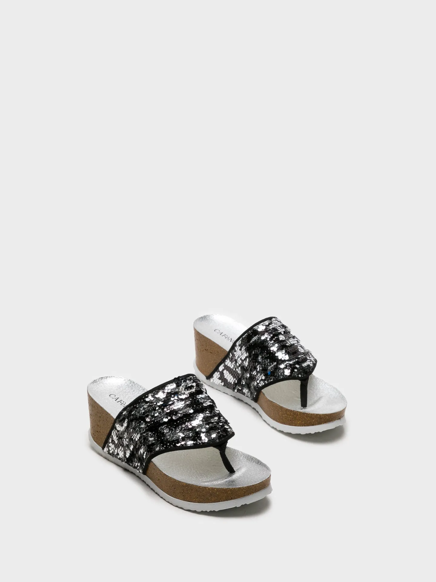 Multicolor Appliqués Flip-Flops