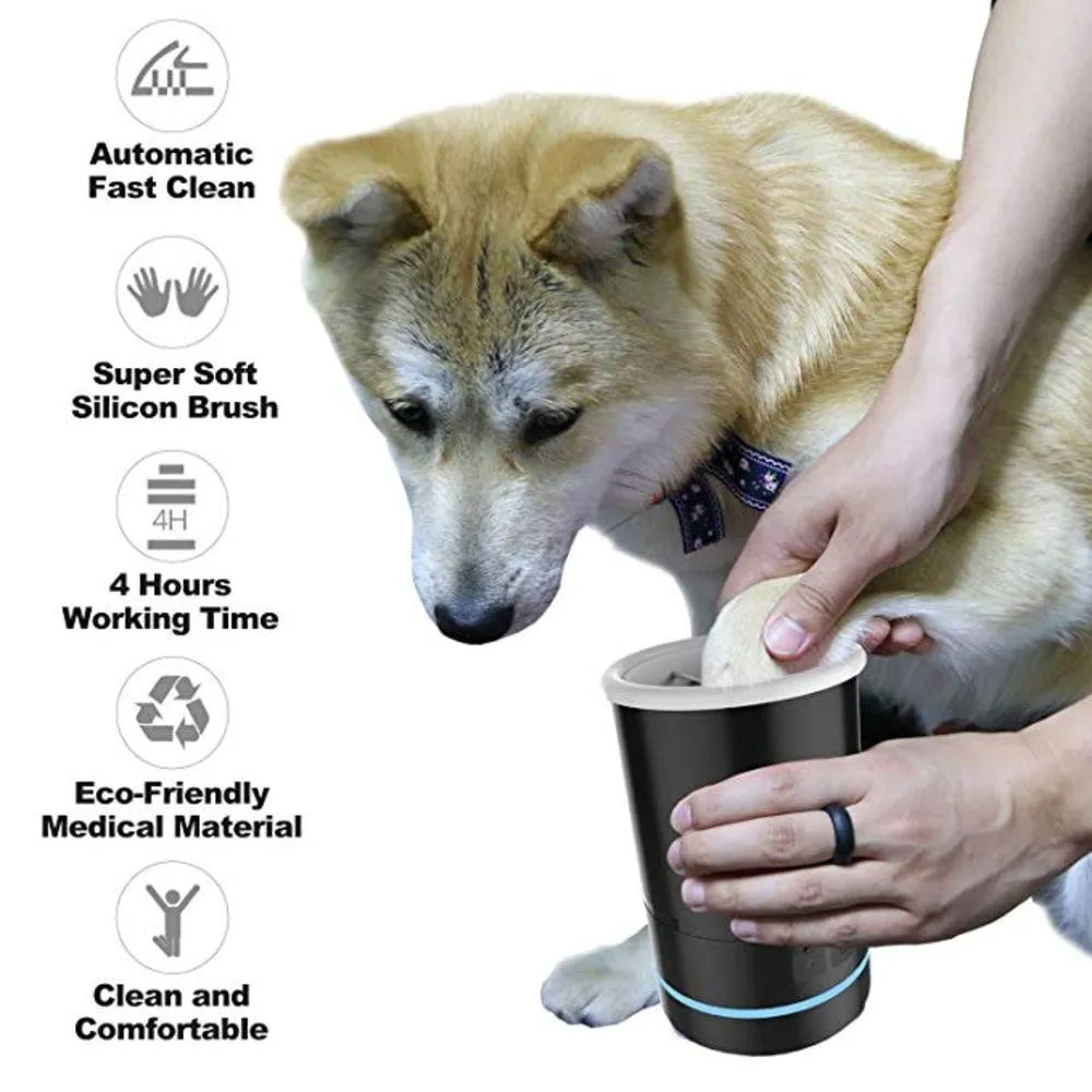 Pet Paw Washing Cup with Soft Rubber Brushes