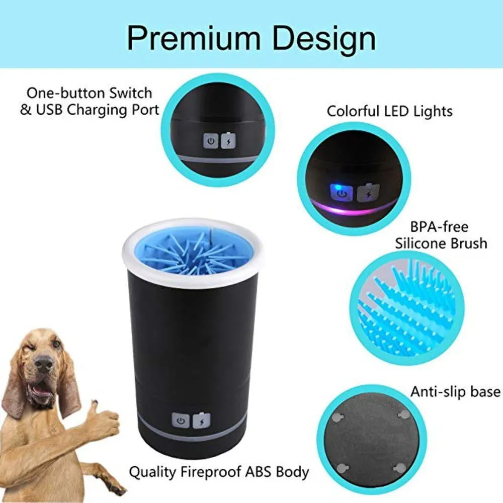 Pet Paw Washing Cup with Soft Rubber Brushes