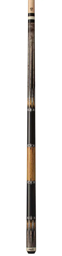 Pure X Gray-Stained Birdseye Maple and Bocote Graphic Wrapless Pool Cue