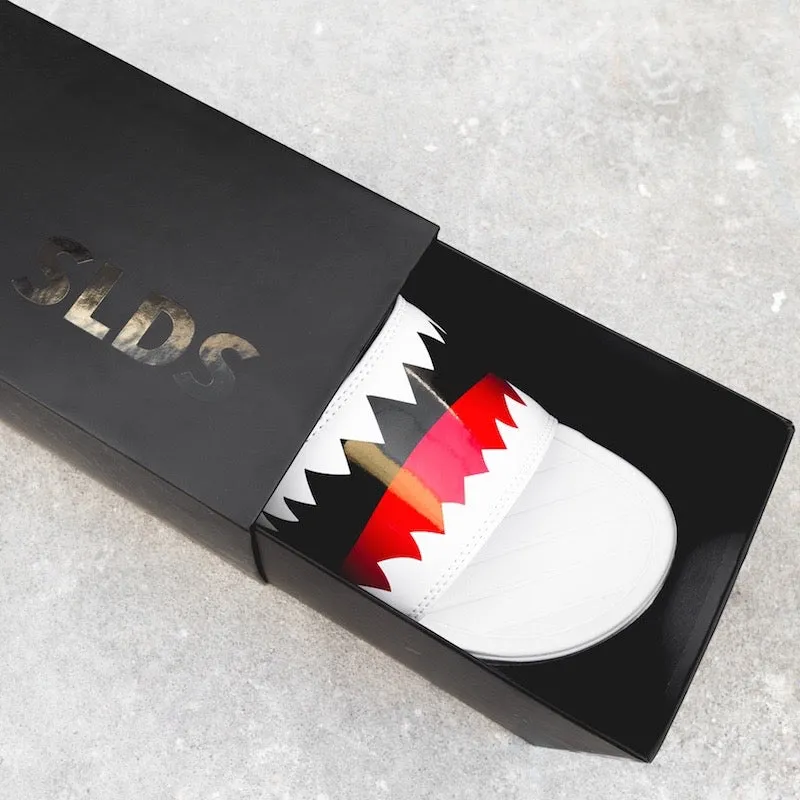 SLDS Ghost White Shark Slides