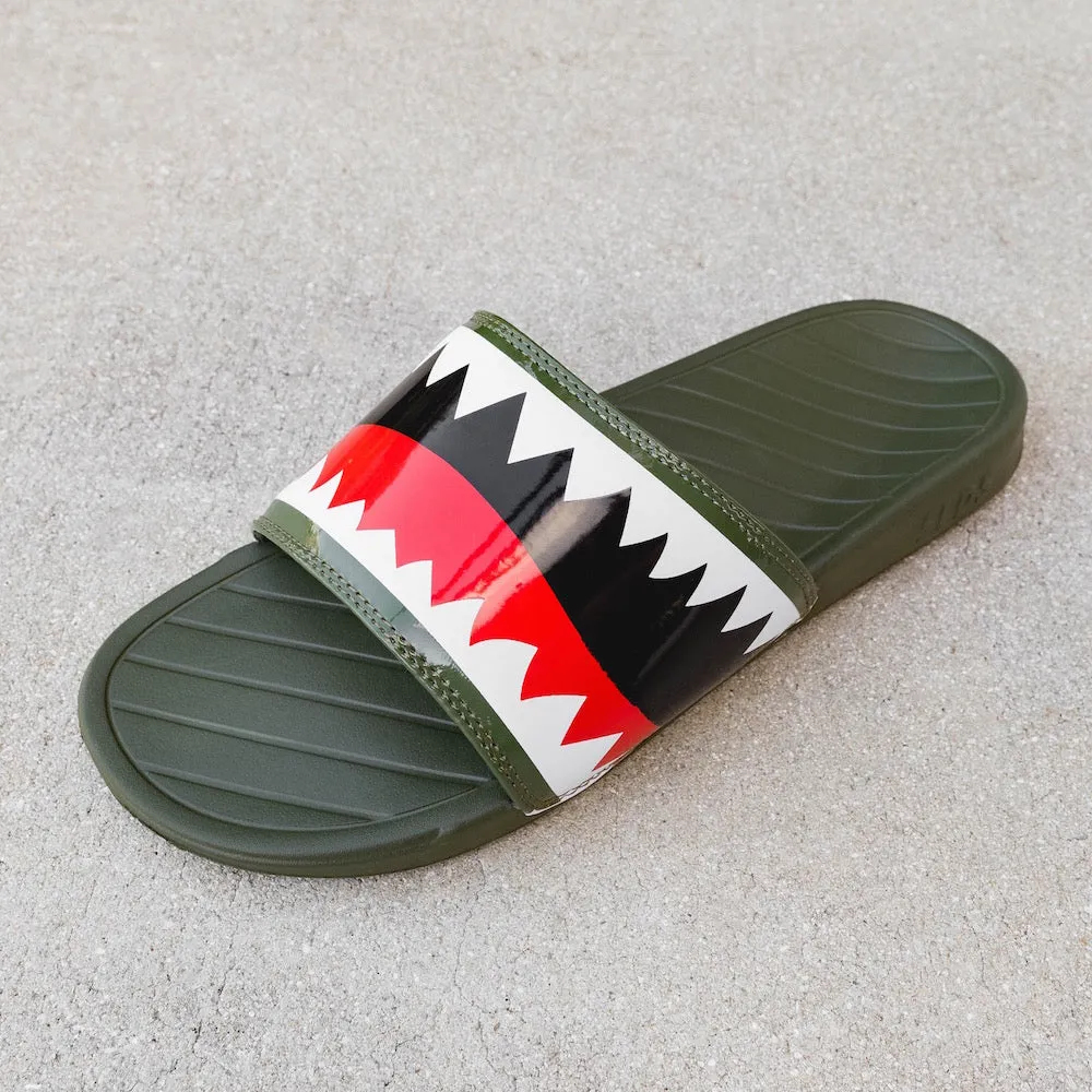 SLDS Military Green Shark Slides