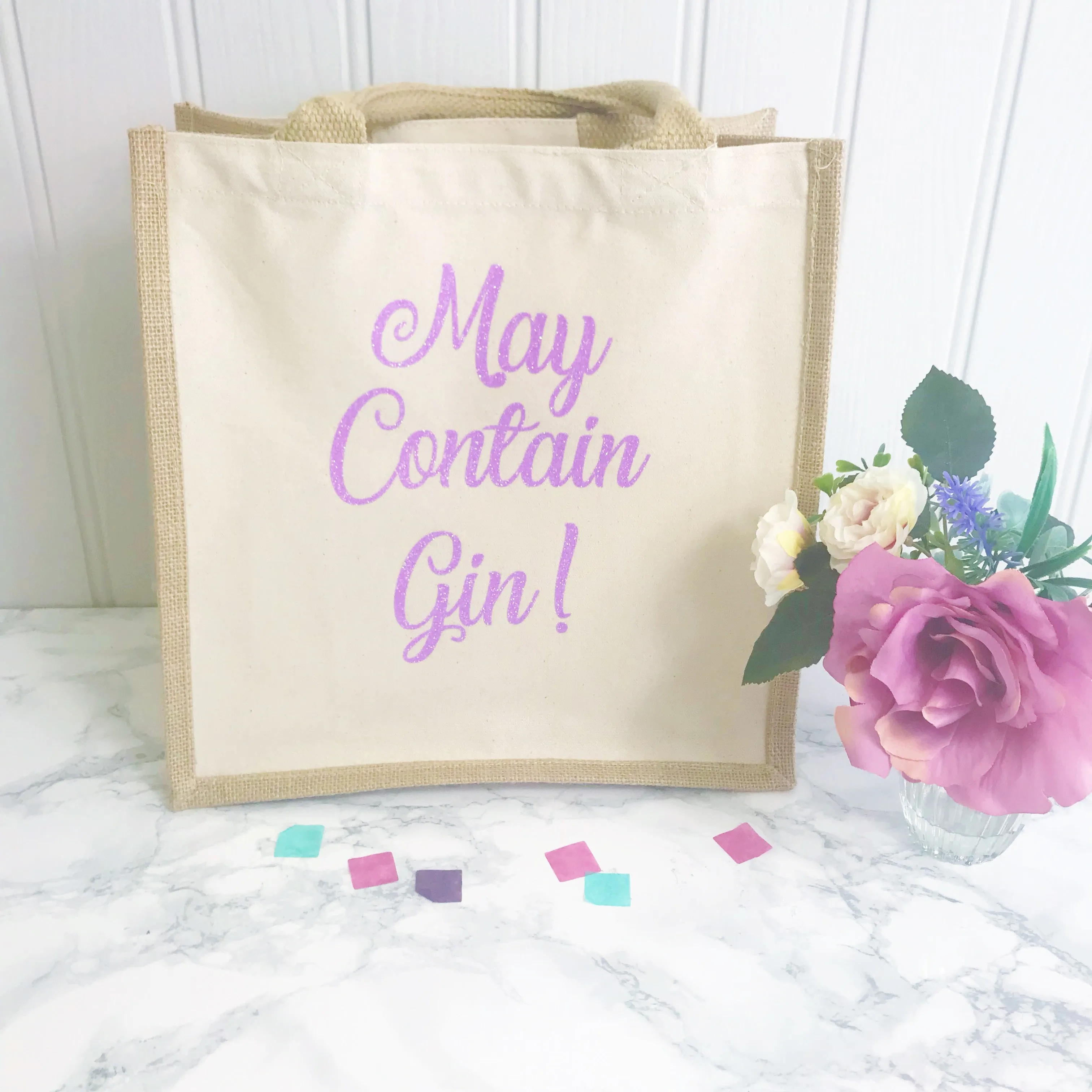 Take Me To The Beach - Jute and Canvas Tote Beach Bag With Any Phrase/Name