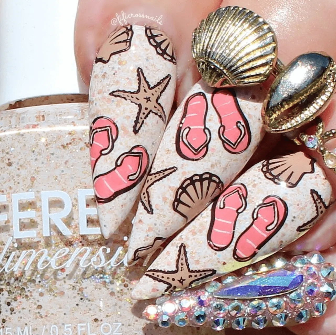 This Way to the Beach (CjS-249) Steel Nail Art Layered Stamping Plate