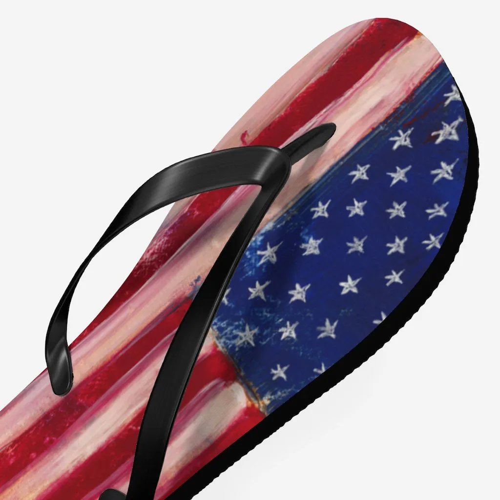 US Flag Flip Flops