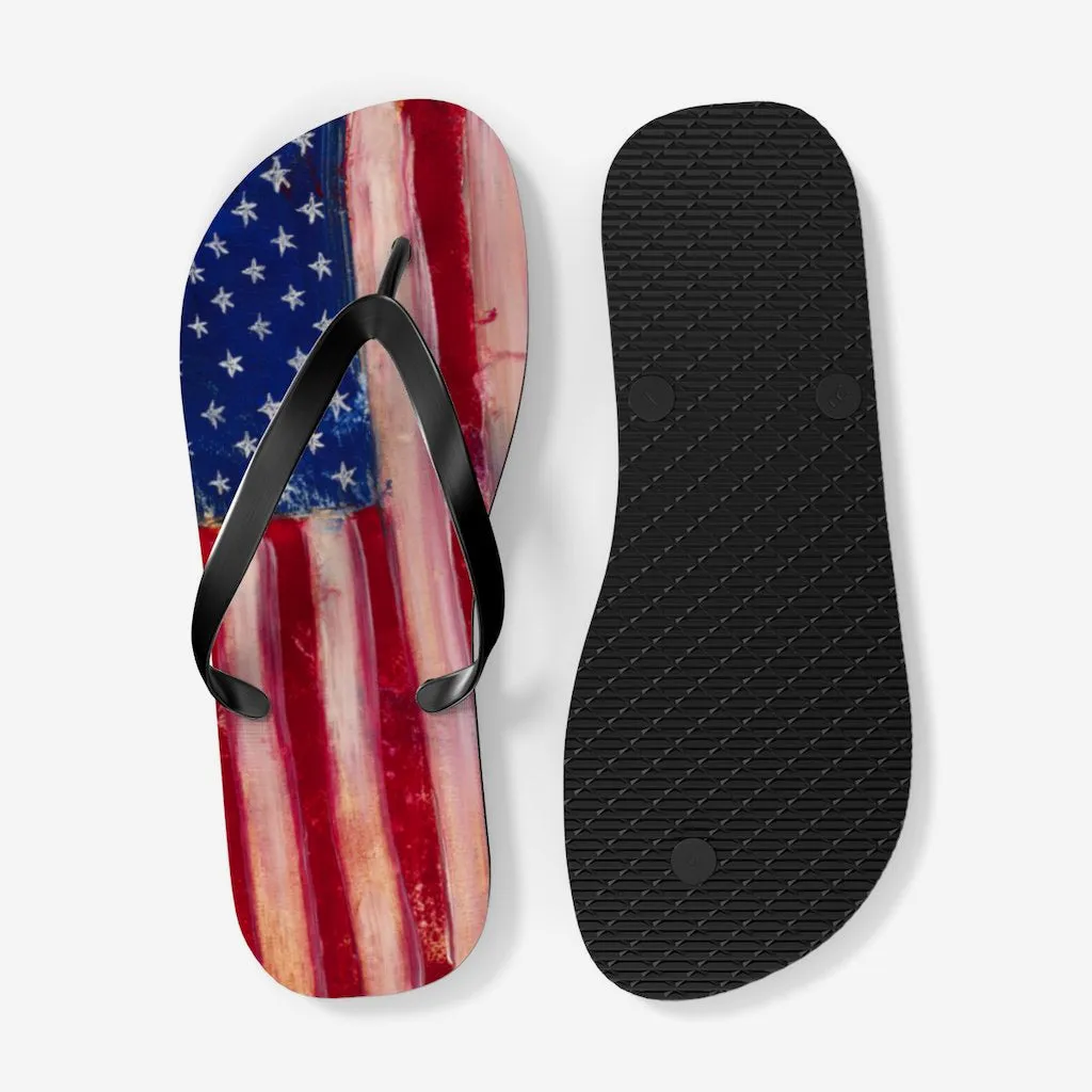 US Flag Flip Flops