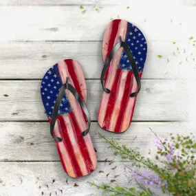US Flag Flip Flops