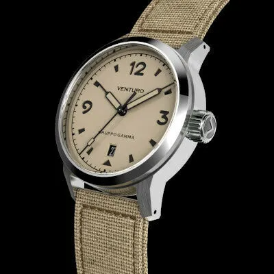 Venturo Field Watch #1 by&nbsp;Gruppo&nbsp;Gamma - Cream&nbsp;Dial