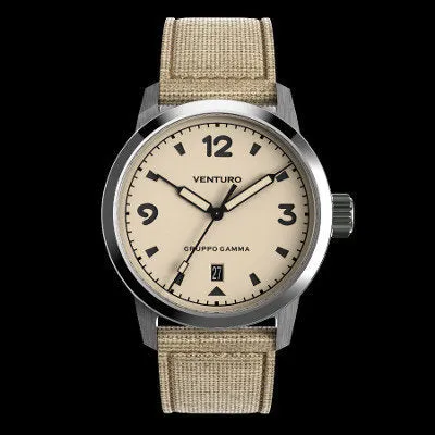 Venturo Field Watch #1 by&nbsp;Gruppo&nbsp;Gamma - Cream&nbsp;Dial