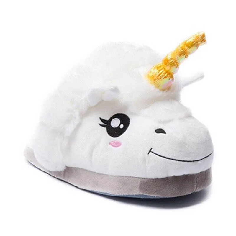 White Unicorn Slippers