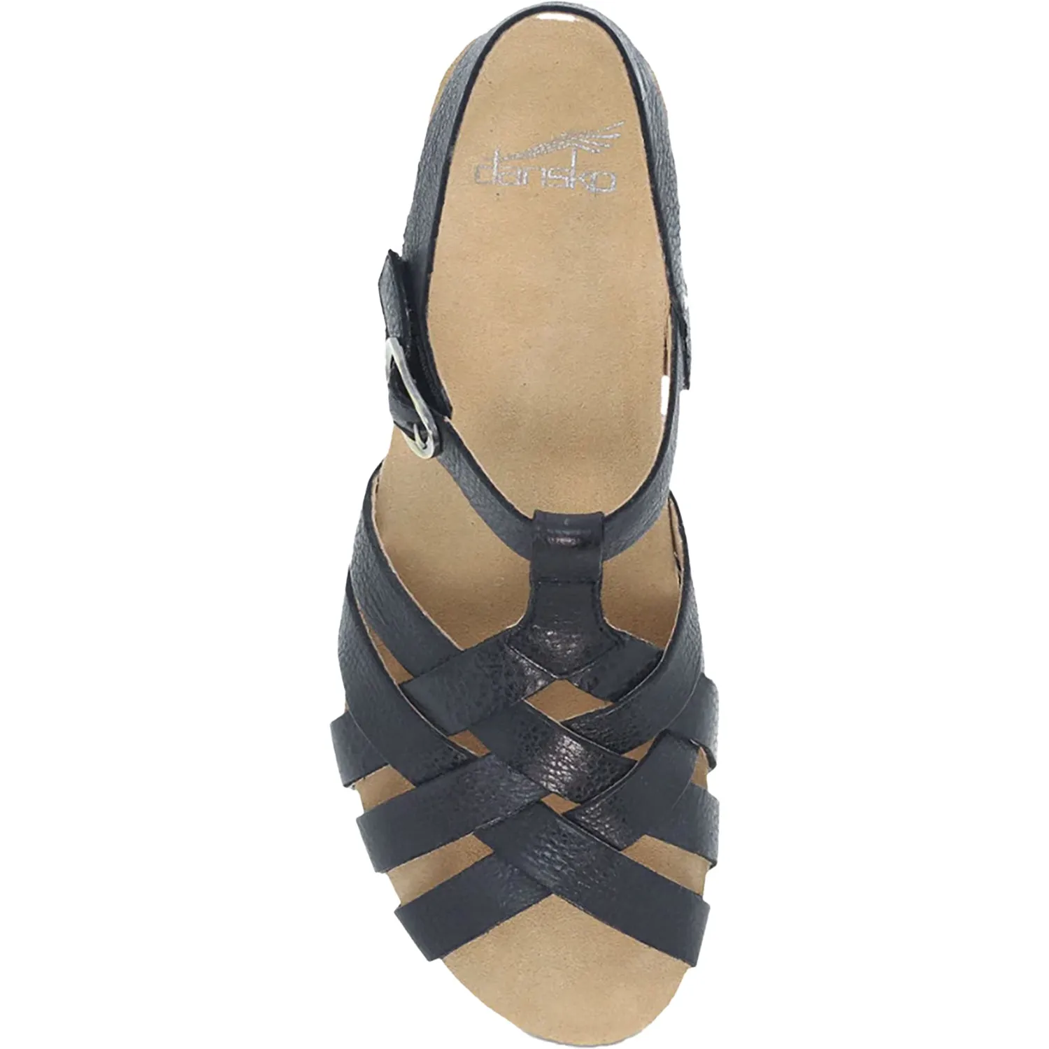 Women's Dansko Tinley Black Milled Burnished Leather